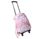 thumbnail image 1 of Kids Trolley Backpack Waterproof Reflective Labor Saving 2 Wheels Rolling Children School Bag for Travel Pink, 1 of 4