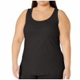 thumbnail image 2 of KALE Plain Tank Tops for Women Plus Size Shirttail Solid Sleeveless Top Summer Wear Boat Neck Tops Black, 2 of 5