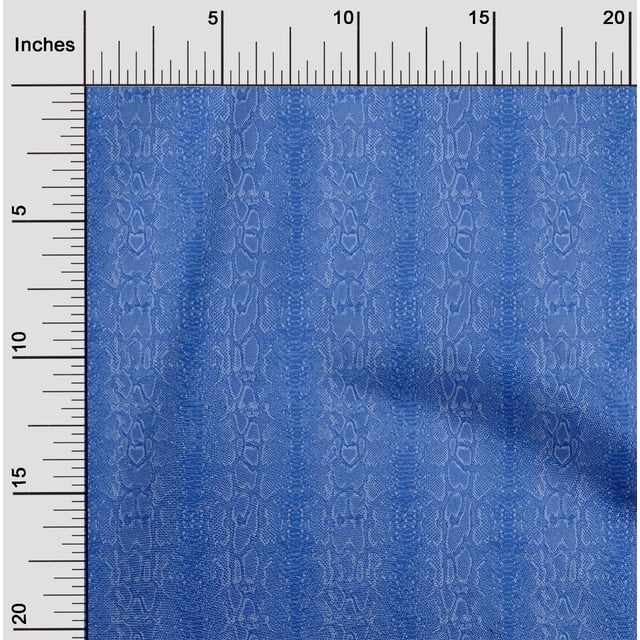 oneOone Polyester Spandex Medium Blue Fabric Animal Skin Sewing Material Print Fabric By The Yard 56 Inch Wide-WQR