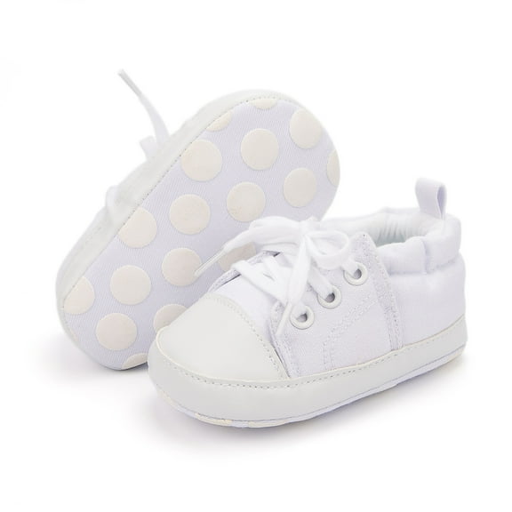 HsdsBebe Infant Canvas Casual Shoes, White, Size 11