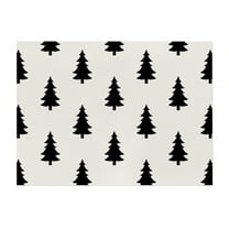 CuiLiyq Christmas Table Mat, 16.5" x 12.5" Cotton Mat With Christmas Themed Print, For Home Holiday Party Table Decoration