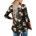 thumbnail image 2 of Traleubie Plus Size Tunic Tops Long Sleeve Casual Solid Henley V Neck Shirts for Women M-4XL, 2 of 8