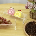 thumbnail image 5 of Qczoyp 2Pcs Cracker Tray for Serving, Acrylic Biscuit Stand Cracker Server Holder, Rectangular Clear Food Display Holder for Countertop, Home, Wedding Parties and Events, 5 of 9