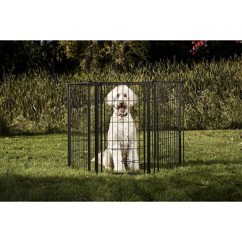 Carlson 36 Inch Tall Outdoor Chew Proof Super Wide Steel Pet Pen and