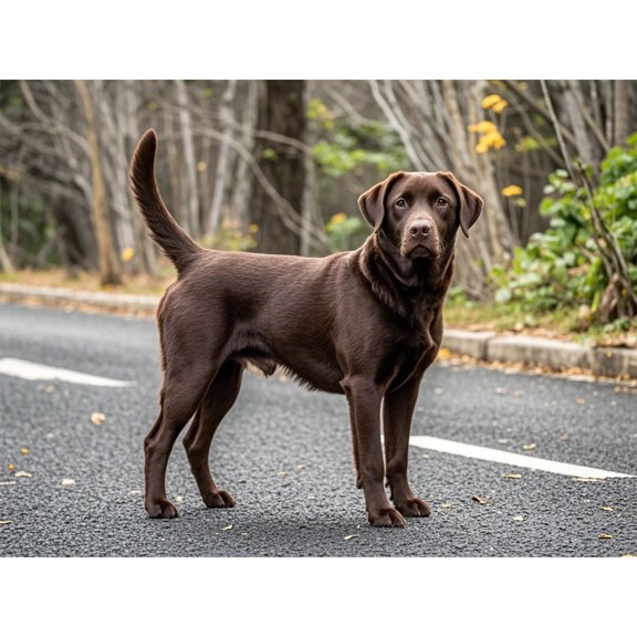 5D Diamond Art DIY Kits Chocolate Labrador Retriever Diamond Painting Full Round Drill Rhinestones Crystal by Number Embroidery Arts and Crafts for Living Room Bedroom Home Wall Decor 12x16 inch