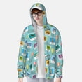 thumbnail image 4 of Goofa World Travel1 Printed Women's UPF 50+ Sun Protection Hoodie Jacket Lightweight Long Sleeve Sun Shirt for Women with Pocket Hiking Outdoor-Small, 4 of 9