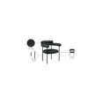 thumbnail image 2 of Meridian Furniture Blake Black Vegan Leather Dining Chair (Set of 2), 2 of 9