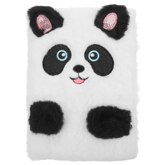 Cartoon Girls Notebook Plush Scrapbook Adorable Suministros de almohadillas para almohadillas de escritura (panda)