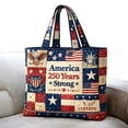 thumbnail image 4 of Win s Way America 250th Anniversary Quilted Tote Shoulder Bag - Commemorative Edition Bag for Holiday Gift, Independence Day, Daily Commute, 4 of 8