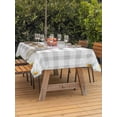 thumbnail image 2 of Blue Easter Bunny Outdoor Tablecloth - 60x120 Inch Rectangle Dining Table Cover, Spring Daisy Modern Gray Buffalo Plaid Waterproof Outdoor Table Cloth with Umbrella Hole & Zipper for Picnic/Patio, 2 of 7
