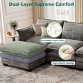 thumbnail image 2 of DoMaDing U Shaped Modular Sectional Sofa, 116" Couch with Movable Ottoman, Comfy Chenille Sofa with Pillows for Living Room, Sturdy Frame, Dark Gray, 2 of 7