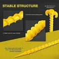 thumbnail image 5 of Kotto Large Outdoor Tent Stakes, Plastic Ground Anchor Pegs for Memorial Day, 10'' L, Yellow, 8-Pack, 5 of 7