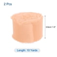 thumbnail image 2 of Chiffon Ribbon 1.5" x 10 Yard, Handmade Fringe Ribbon, Light Beige Silk Ribbon for Wedding, Gift Wrapping, 2pcs, 2 of 6