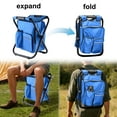 thumbnail image 4 of Puwuzcl Blue Multifunctional 3-in-1 Folding Backpack Chair with Cooler, Portable Lightweight for Hiking, Picnics, Outdoor/Indoor Use, 4 of 6
