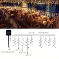 thumbnail image 2 of LNGOOR 1 PC  Solar Icicle Lights Outdoor  LED Christmas Hanging Lights String 8 Modes  96 LED With 16 String  Fairy Lights  For Ceiling Balcony Patio Garden  Christmas Tree  Wall  Wedding, 2 of 7