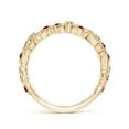 thumbnail image 2 of ANGARA Natural Nature Inspired Round Ruby & Diamond Vine Ring in 14K Yellow Gold for Women (Size-1.3mm) | July Birthstone, Birthday, Anniversary, Jewelry Gift for Women | Natural Ruby Ring, 2 of 9
