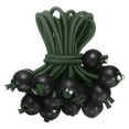 thumbnail image 1 of Cuerdas elásticas Uxcell de 8" con bolas, 20 piezas de cuerdas elásticas con bolas para sujetar lonas para tiendas de campaña, color púrpura y negro, 1 of 7
