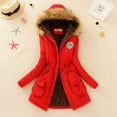 thumbnail image 5 of Fluffy Jacket Button Down Overcoat Women Solid Color Coat Windproof Outer Coat Warm Winter Overcoat Long Sleeve Cardigan, 5 of 5