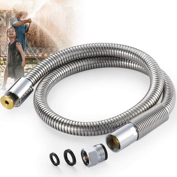 Replacement Sink Hose Kit, Kitchen Sink Hose, Garden Hose, for Kitchen Garden Bathroom Garage, Durable 304 Stainless Steel, 37.8 Inch