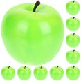 thumbnail image 4 of KAKOWELY 10 manzanas artificiales verdes para decoración de fiestas, accesorios de fotografía (manzanas artificiales), 4 of 4