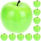 thumbnail image 4 of KAKOWELY 10 manzanas artificiales verdes para decoración de fiestas, accesorios de fotografía (manzanas artificiales), 4 of 4