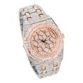 thumbnail image 2 of Men's Luxury 43mm Fully Iced Out Octagon Watch - Dazzling Simulated Diamonds, Quartz Movement - Rose Dial, 2 of 5