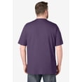 thumbnail image 2 of KingSize Men's Big & Tall Shrink-Less Lightweight Henley T-Shirt - 4XL, Vintage Purple, 2 of 3