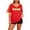 Red, variant on Y2K Aesthetic Soccer Jersey Tee for Women V-Neck Short Sleeve, Retro Football Fan Streetwear, Trendy Sporty Shirt for Game Day Party Casual Summer Outfit (Blue, L)