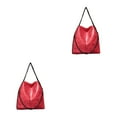 thumbnail image 4 of kurtrusly 1/2/3 Wide Application Convenient And Practical Chain Handbag For Women - Foldable Shoulder Bag Fashion PU Chain Shoulder Bag red 2PCS, 4 of 6