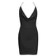 thumbnail image 4 of Vestido corto sin espalda con cuello en V para mujer - Color liso - Poliéster - Noche/Fiesta/Discoteca - S-XL, 4 of 6