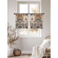 thumbnail image 2 of Burnt Orange Grey Flower Sheer Curtains for Living Room Bedroom Vintage Spring Floral Botanical Sheer Curtains 54 Inch Long 2 Panels Set Light Filtering Curtain Window Treatments Drapes, 2 of 6