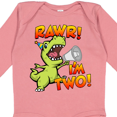 thumbnail image 4 of Inktastic Rawr I'm Two Dinosaur Boys or Girls Long Sleeve Baby Bodysuit, 4 of 5