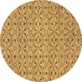 thumbnail image 1 of Ahgly Company Indoor Round Abstract Brown Modern Area Rugs, 4' Round, 1 of 4