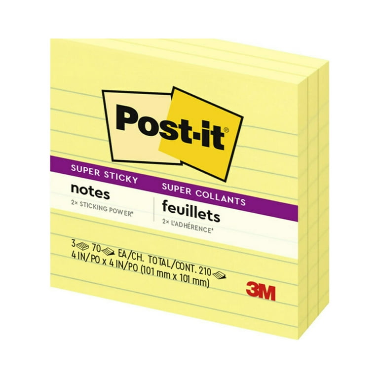 Post-it Super Sticky Notes, Jaune Canari, Pack P…