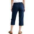 thumbnail image 4 of Maqroz Denim Capris for Women Stretch Pull on Plus Size Elastic High Waist Cropped Pants with Pockets Stretchy Summer Straight Leg Capri Jeans Casual Trousers Loose Fit Dark Blue XL, 4 of 8