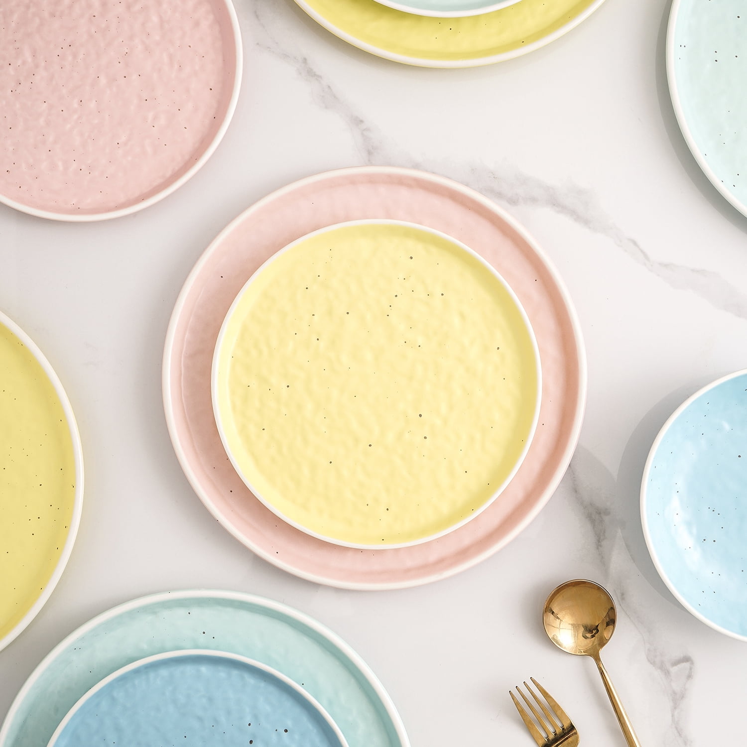 Stone Lain Elena 32-Piece Dinnerware Set Stoneware, Multicolored