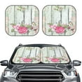 thumbnail image 2 of Haiem Vintage Wood with Floral Car Windshield Sun Shade (2 Pieces) Foldable Windshield Sun Shade Car Accessories for Truck SUV Pickup-Small, 2 of 7