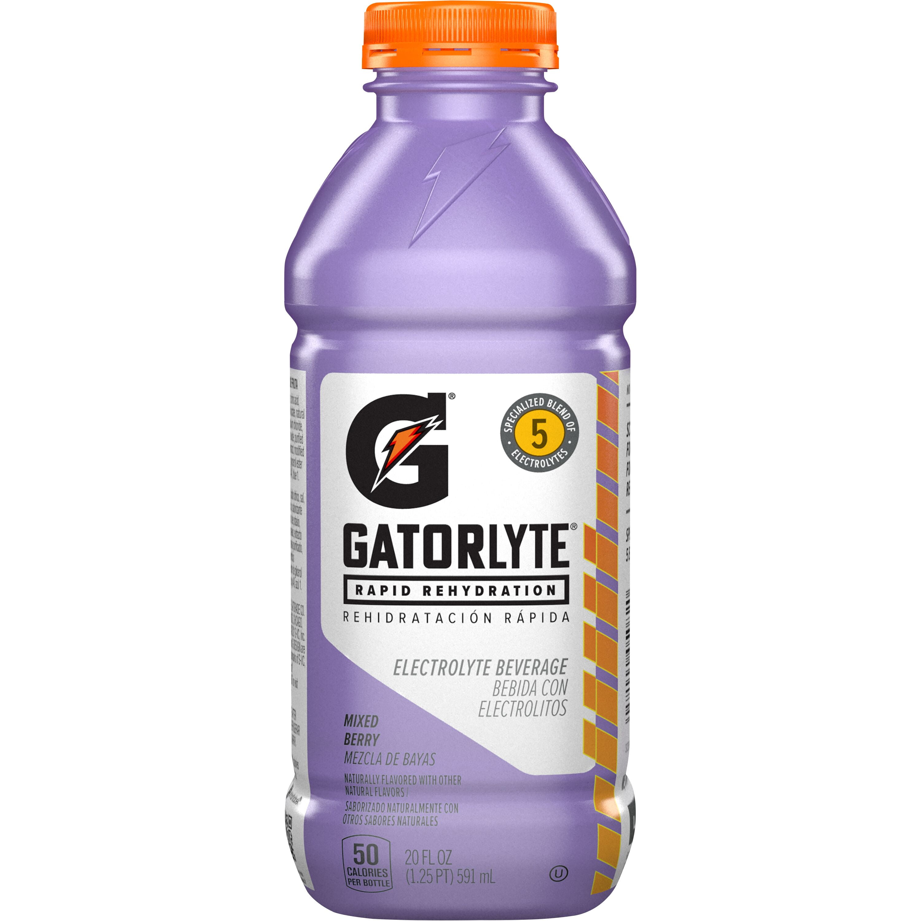 (12 pack) Gatorade Gatorlyte Mixed Berry Electrolyte Sports Drink, 20 fl oz, 1 Count Bottle