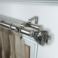 thumbnail image 2 of 1" Dia Adjustable 48"-84" Double Curtain Rod with Rian Finials - Satin Nickel,(100-09-485-D), 2 of 3