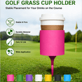 thumbnail image 7 of FENGGHAO Ground Stake Cup Holder, Portable Outdoor Drink Holder for Golf Course Beach and Camping, Universal Beverage Stand with Spike, Purple, 7 of 7