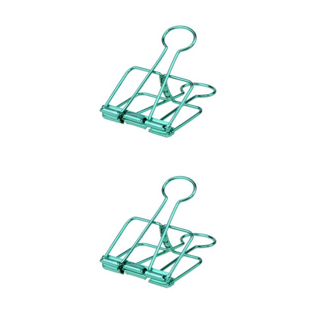 Clip de Papel de Metal 20 Piezas Verde 32 mm Inteprter