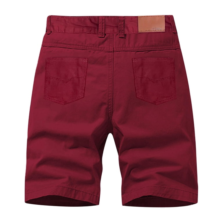 mens red dress shorts Migroa Mens Flat Front Golf Short Work Dress Short with Pockets Casual  Shorts Summer Beach Shorts Pants Lightweight Skinny Casual with Expandable