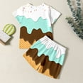 thumbnail image 5 of Tiijoy Girls Summer Outfits Ice-Cream Print Short Sleeve T Shirt Shorts Set, Sizes 2-12, 5 of 5