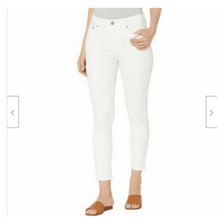 $99.50 Ralph Lauren Women's, High-Rise Skinny Cropped Jeans, White Wash, 6