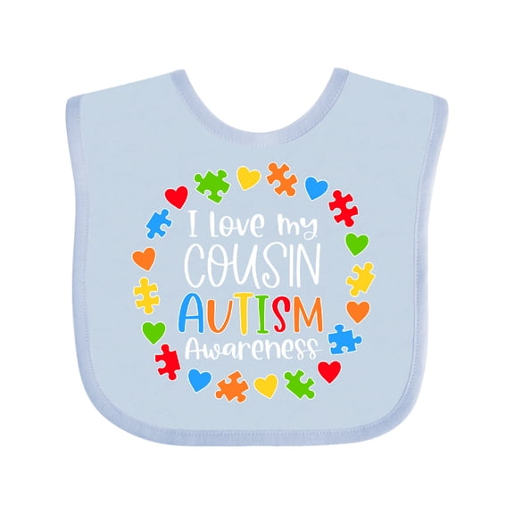 Inktastic I Love my Cousin Autism Awareness Boys or Girls Baby Bib