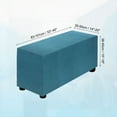 thumbnail image 2 of Stretch Ottoman Cover Rectangular Fit Length 33"-40", Medium, Dark Cyan, 2 of 7