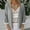 Gray, variant on DAFPZW Women Lace Trim Cardigan Ruffle 3/4 Bell Sleeve Cropped Linen Shirts Button Open Front Lightweight Short Shrugs