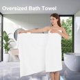 thumbnail image 5 of Smuge 4 Pack Oversized Bath Sheet Towels (35 x 70 in, White) 600 GSM Ultra Soft Large Bath Towel Set Cozy Quick Dry Bathroom Towels Hotel Luxurious Towels, 5 of 9