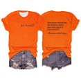 thumbnail image 1 of Daznico T-Shirt Décontracté pour Femmes Grande Taille Col Rond Imprimé Lettre pour Usage Quotidien, 1 of 2