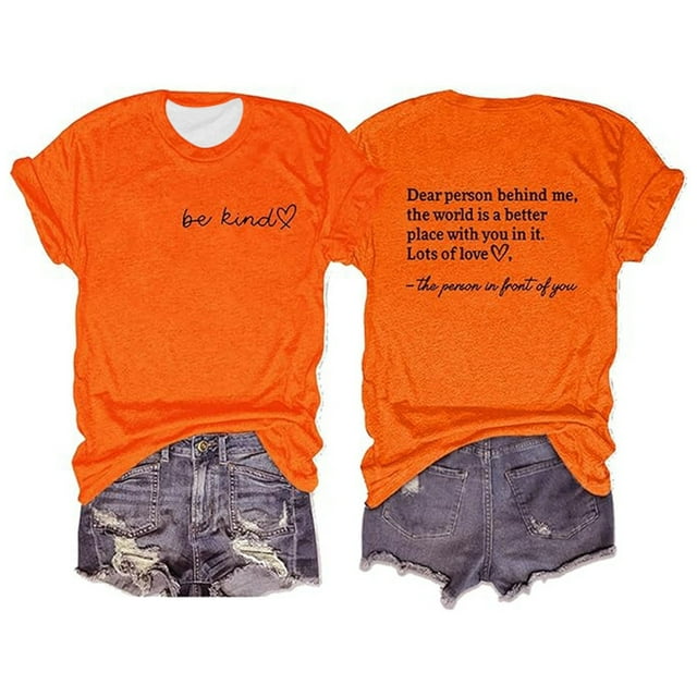 Daznico T-Shirt Décontracté pour Femmes Grande Taille Col Rond Imprimé Lettre pour Usage Quotidien
